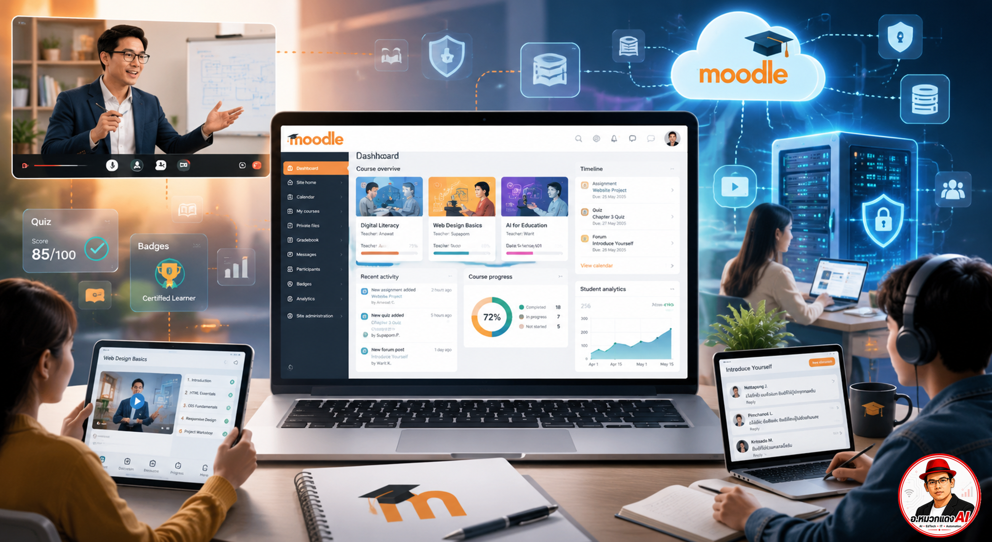 การสร้างระบบ Online Learning ด้วย Moodle LMS